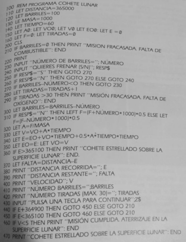 Picture of a book page,
showing BASIC code for a program